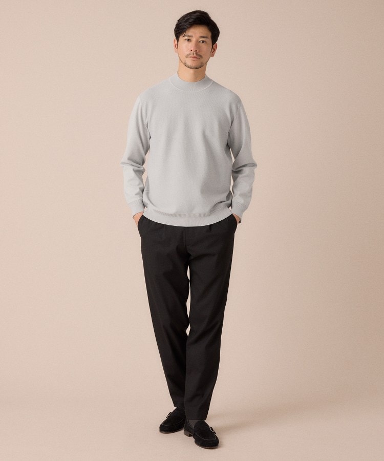 タケオキクチ TAKEO KIKUCHI モックネック 鹿の子 ニット プルオーバー （ライトグレー(011)） ライトグレー(011)