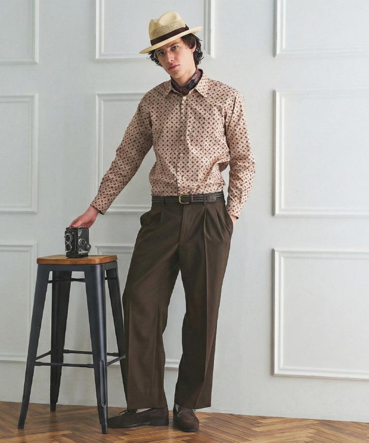 タケオキクチ TAKEO KIKUCHI ◆【BOWLER HAT LABEL】TWギャバジン ワイドイージースラックス （ネイビー(094)） ネイビー(094)