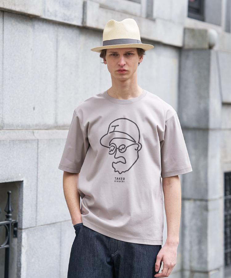タケオキクチ TAKEO KIKUCHI ◆アイスクリアコットン ワンストローク 半袖Tシャツ （ベージュ(052)） ベージュ(052)
