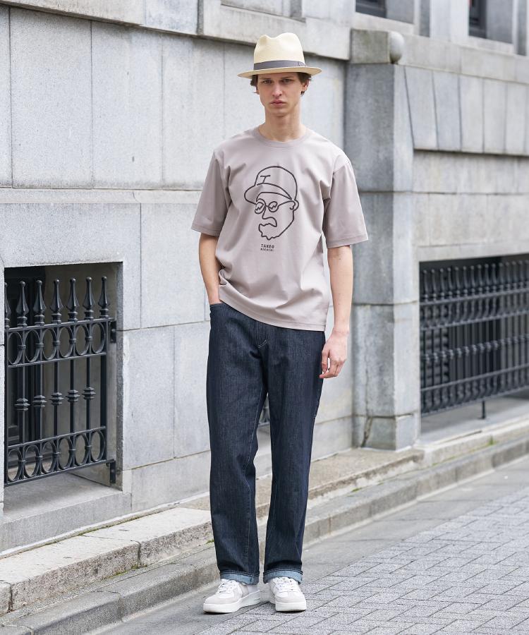 タケオキクチ TAKEO KIKUCHI ◆アイスクリアコットン ワンストローク 半袖Tシャツ （ベージュ(052)） ベージュ(052)