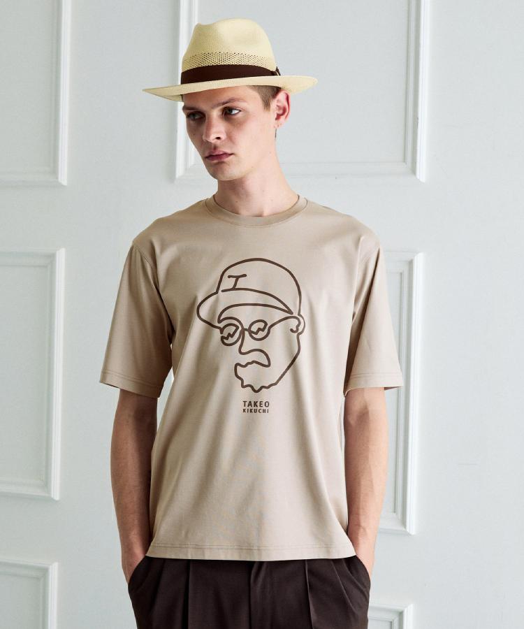 タケオキクチ TAKEO KIKUCHI ◆アイスクリアコットン ワンストローク 半袖Tシャツ （ベージュ(052)） ベージュ(052)