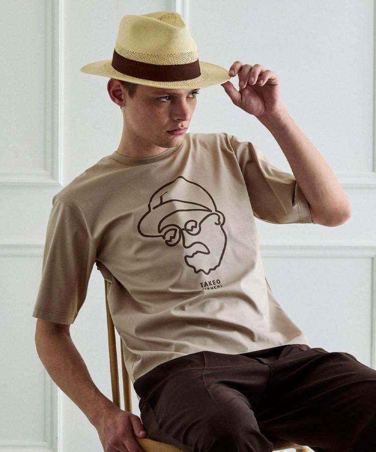 タケオキクチ TAKEO KIKUCHI ◆アイスクリアコットン ワンストローク 半袖Tシャツ （ベージュ(052)） ベージュ(052)