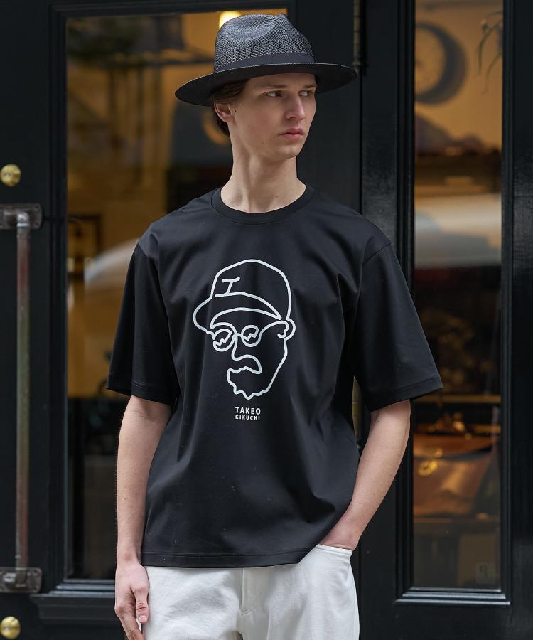 タケオキクチ TAKEO KIKUCHI ◆アイスクリアコットン ワンストローク 半袖Tシャツ （ブラック(019)） ブラック(019)