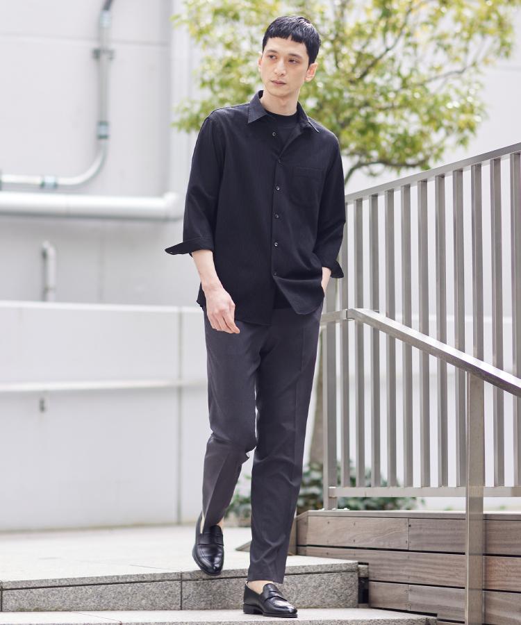 タケオキクチ TAKEO KIKUCHI 【通気性】トリコットサッカー 7分袖シャツ （ミントグリーン(021)） ミントグリーン(021)