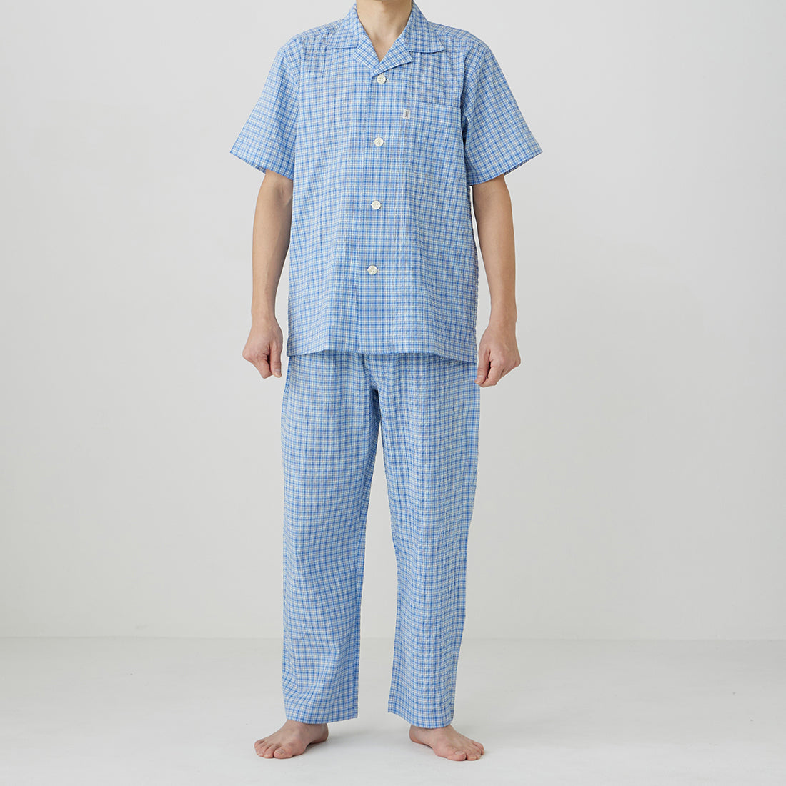 タケオキクチ TAKEO KIKUCHI 半袖テーラードパジャマ （サックス） サックス