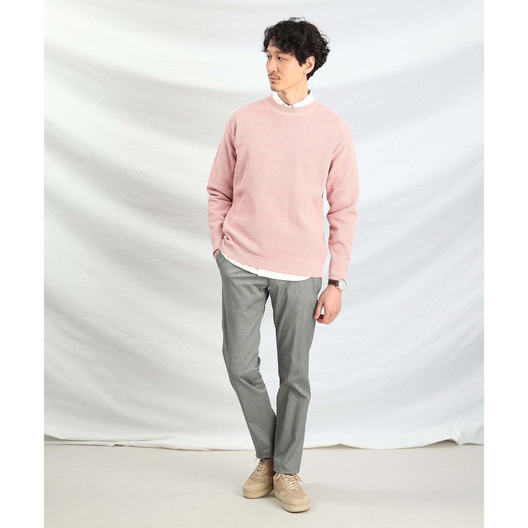 TAKEO KIKUCHI [Available in 7 sizes and 6 colors!] Top Multi Herringbone Pants