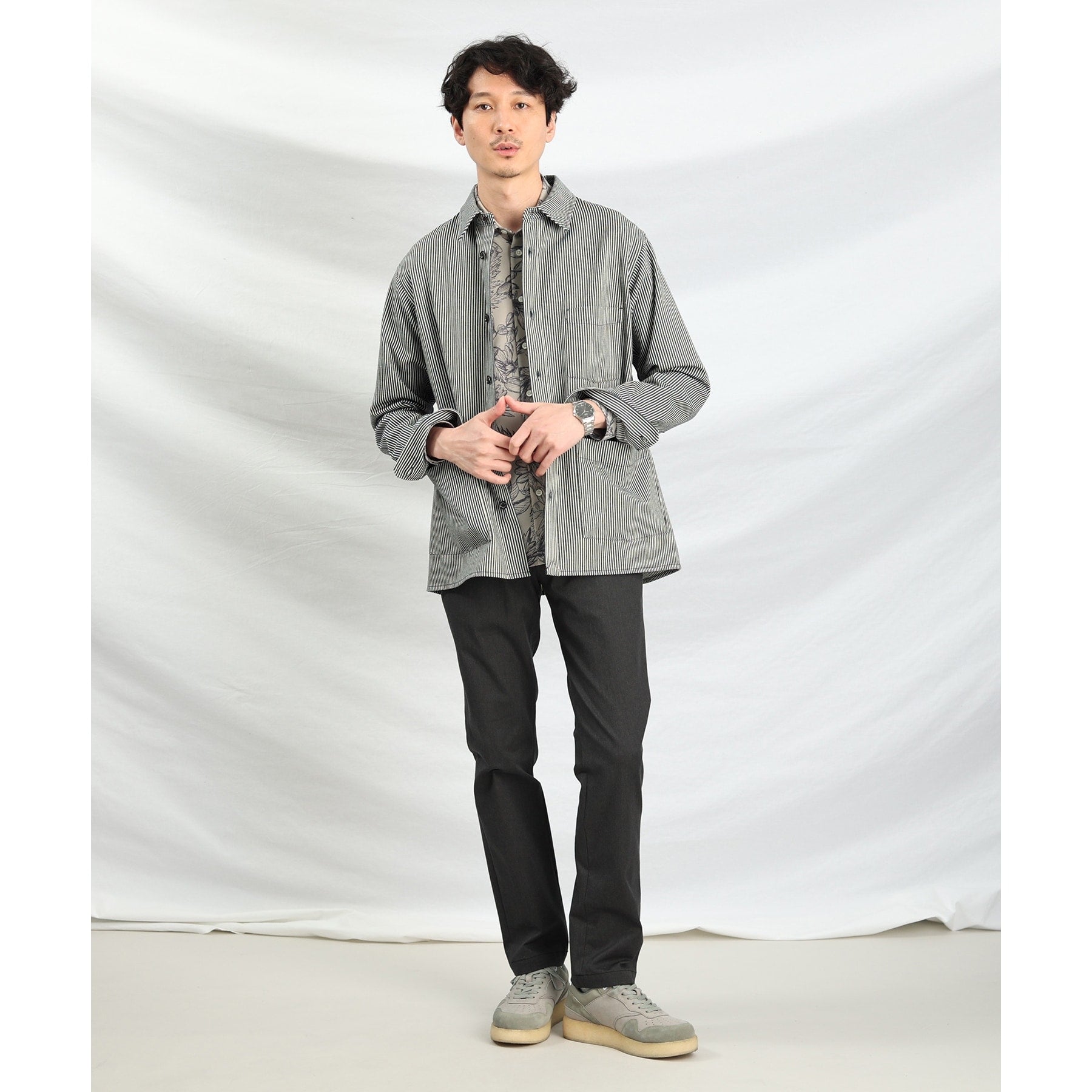 TAKEO KIKUCHI [Available in 7 sizes and 6 colors!] Top Multi Herringbone Pants