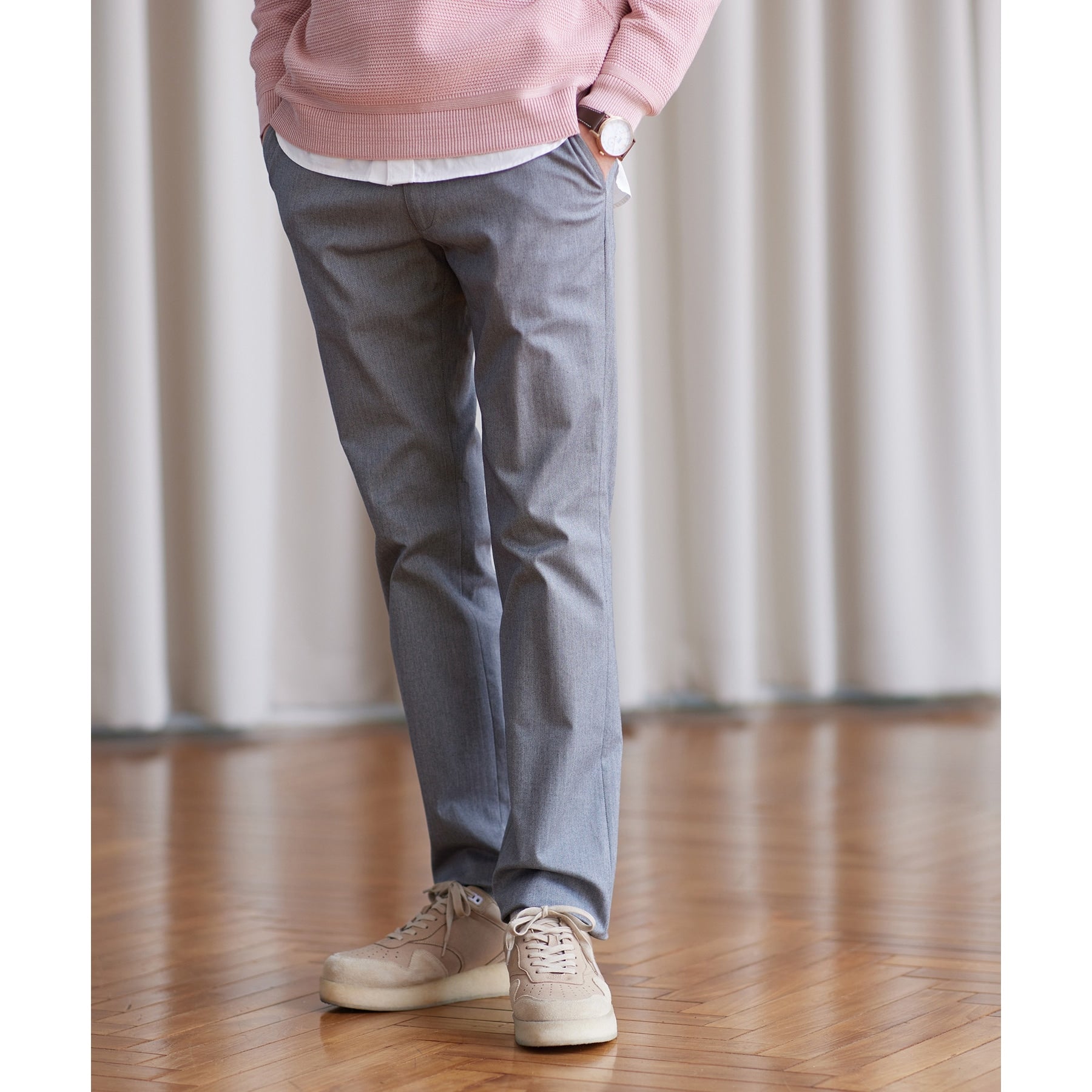 TAKEO KIKUCHI [Available in 7 sizes and 6 colors!] Top Multi Herringbone Pants
