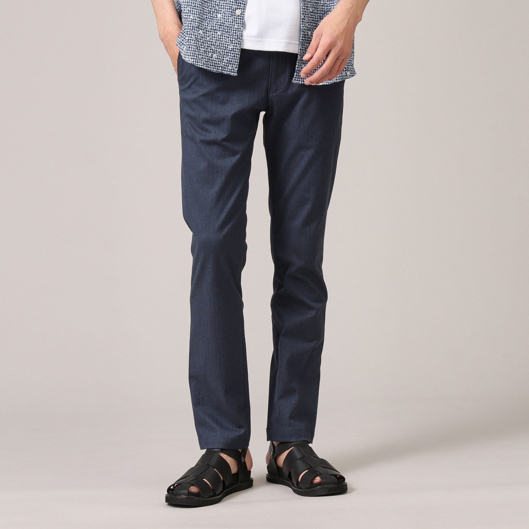 タケオキクチ TAKEO KIKUCHI 【全7サイズ×6色展開！】トップマルチヘリンボン パンツ (ネイビー) ネイビー(093)