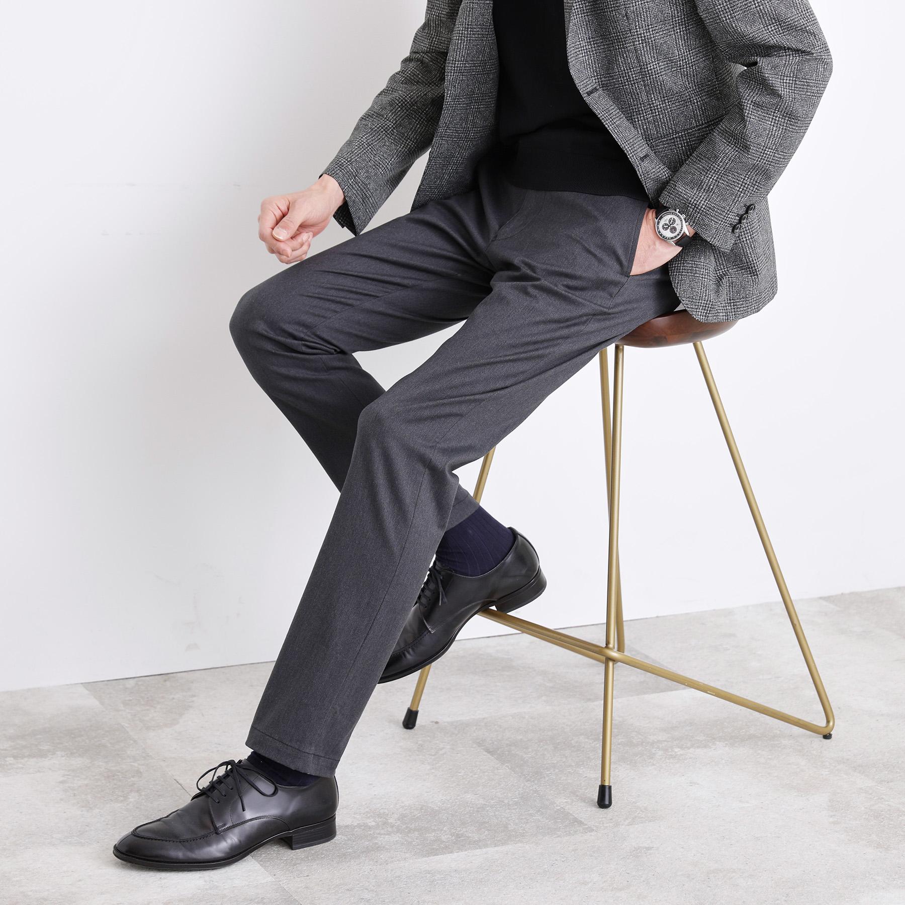 タケオキクチ TAKEO KIKUCHI 【全7サイズ×6色展開！】トップマルチヘリンボン パンツ (ネイビー) ネイビー(093)