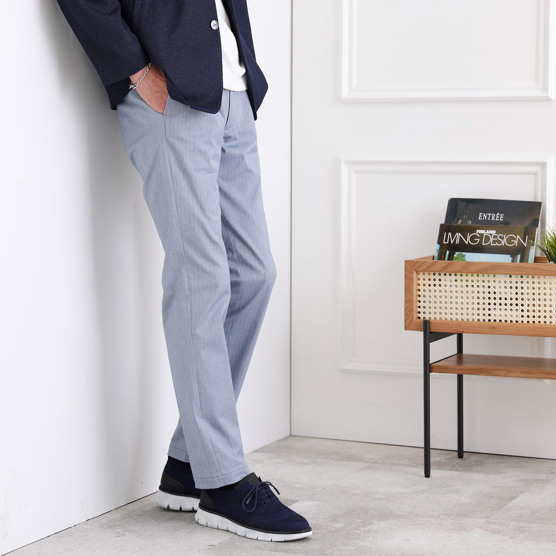 タケオキクチ TAKEO KIKUCHI 【全7サイズ×6色展開！】トップマルチヘリンボン パンツ (ネイビー) ネイビー(093)