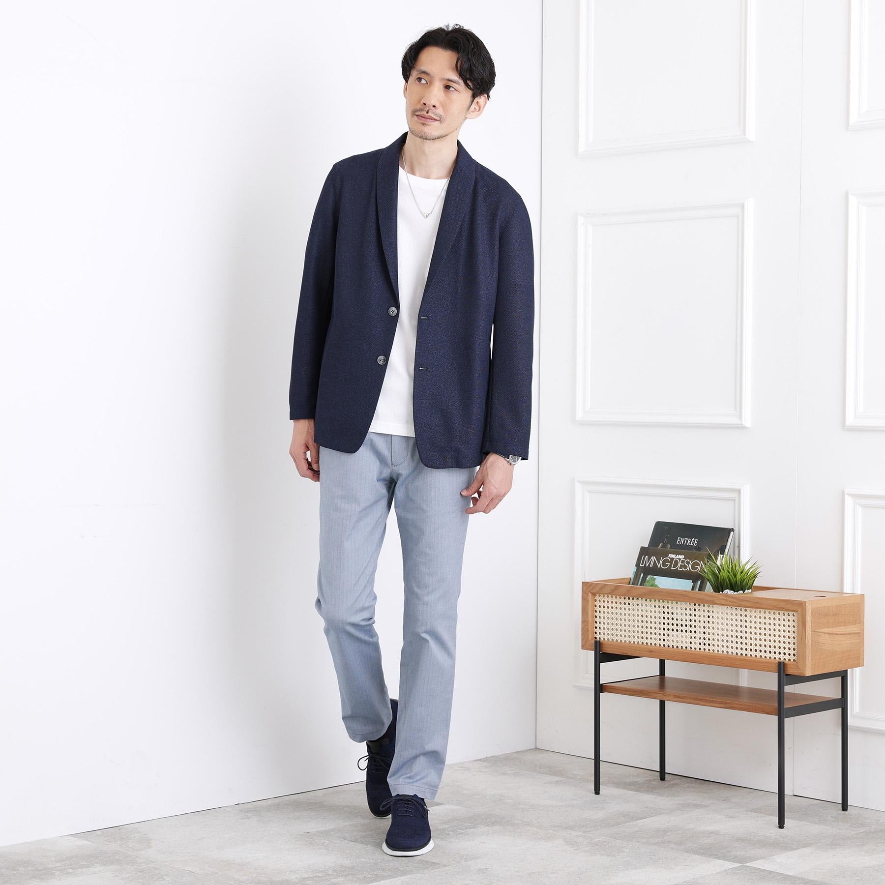 タケオキクチ TAKEO KIKUCHI 【全7サイズ×6色展開！】トップマルチヘリンボン パンツ (ネイビー) ネイビー(093)