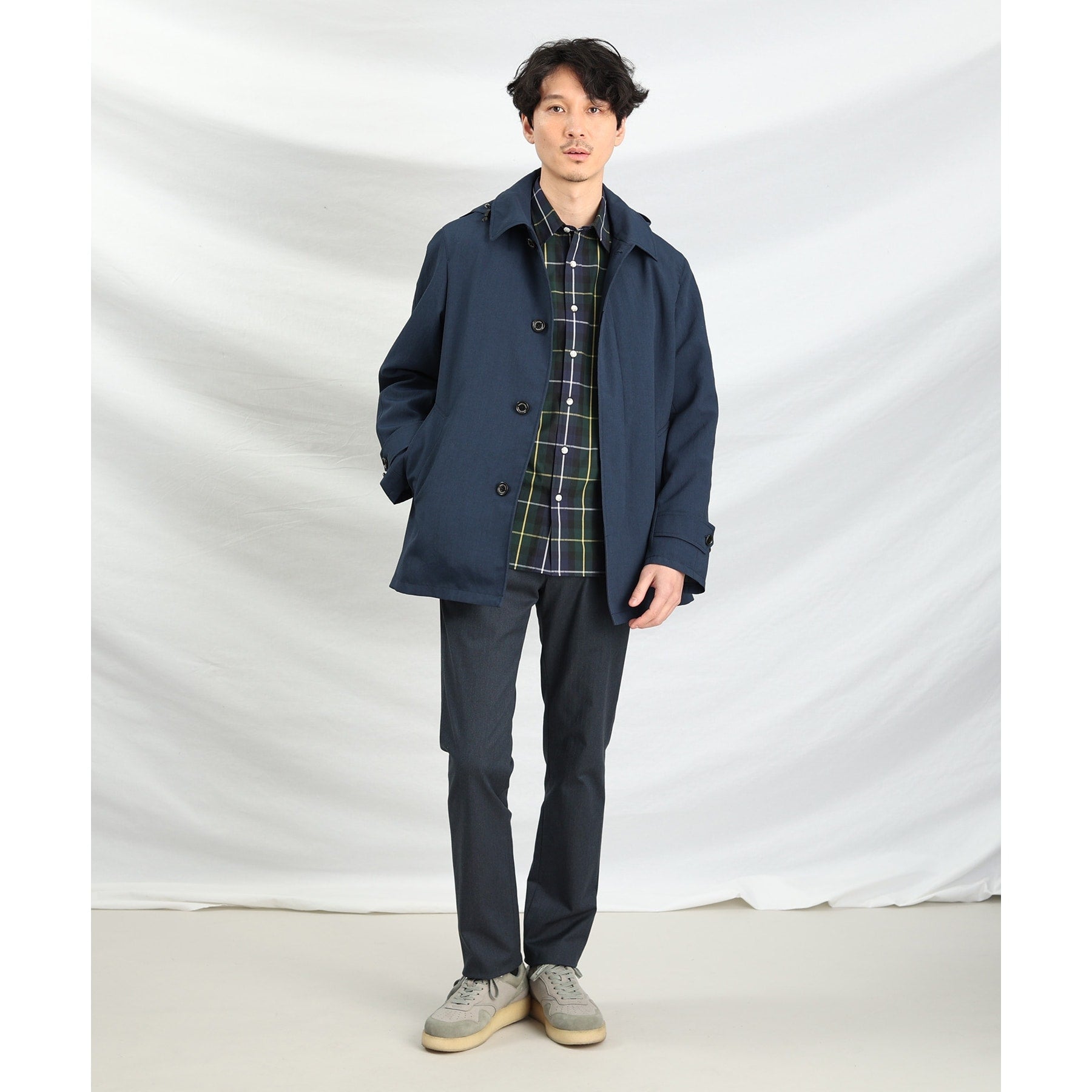 タケオキクチ TAKEO KIKUCHI 【全7サイズ×6色展開！】トップマルチヘリンボン パンツ (ネイビー) ネイビー(093)