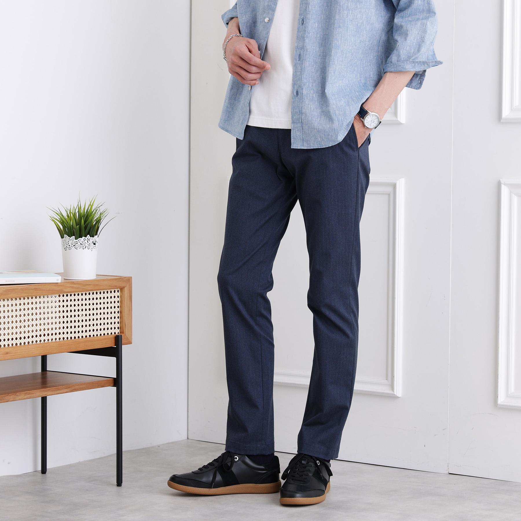 タケオキクチ TAKEO KIKUCHI 【全7サイズ×6色展開！】トップマルチヘリンボン パンツ (ネイビー) ネイビー(093)