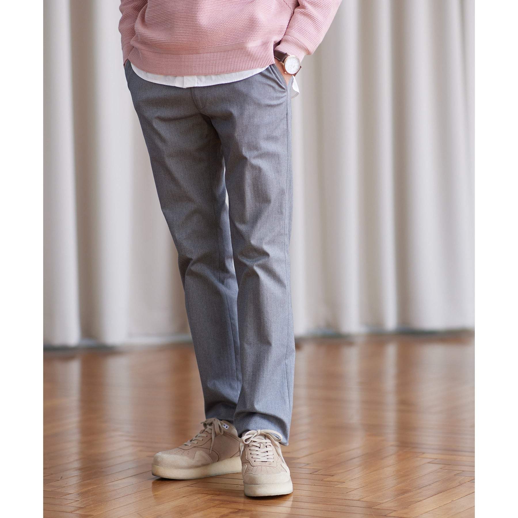 タケオキクチ TAKEO KIKUCHI 【全7サイズ×6色展開！】トップマルチヘリンボン パンツ (ネイビー) ネイビー(093)