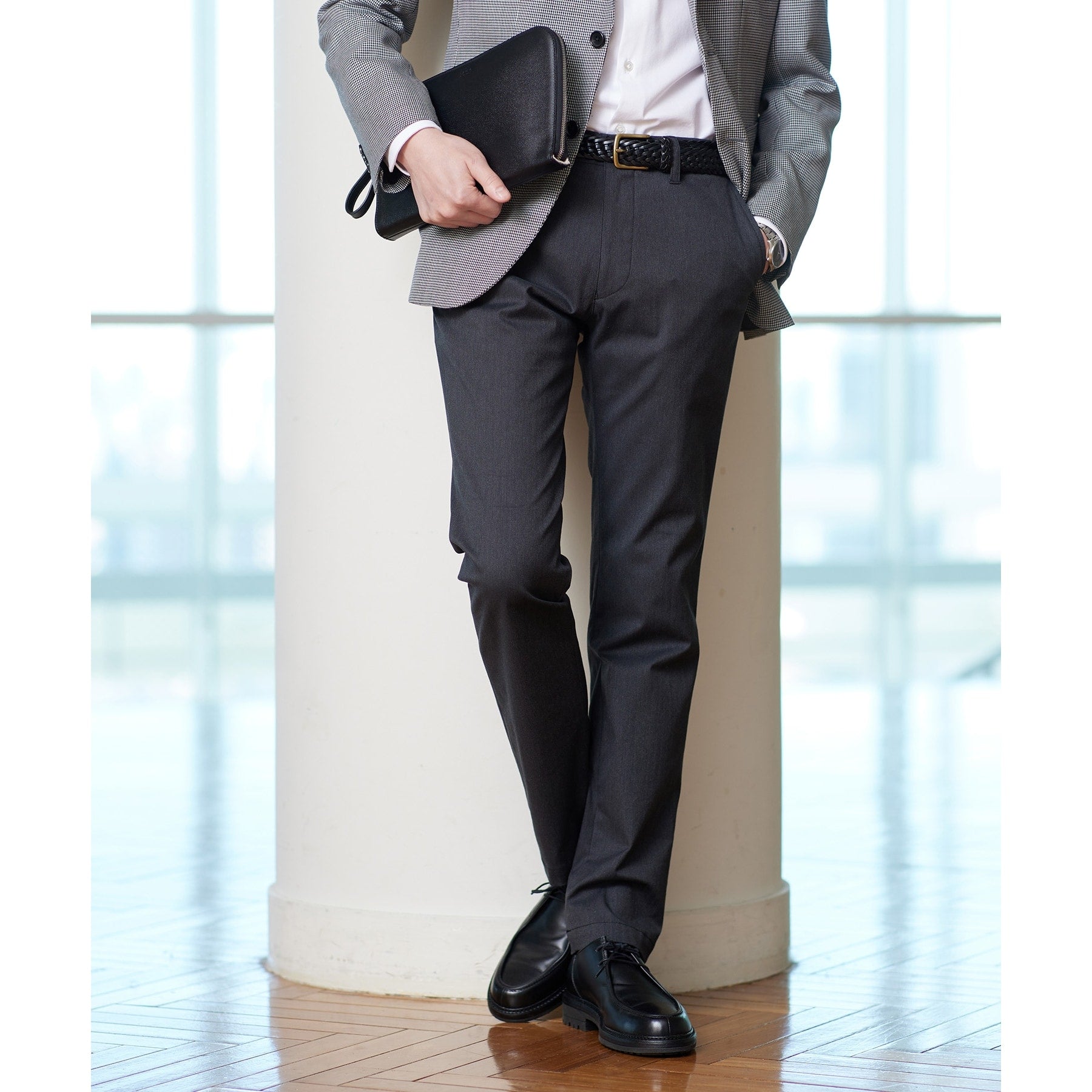 タケオキクチ TAKEO KIKUCHI 【全7サイズ×6色展開！】トップマルチヘリンボン パンツ (ネイビー) ネイビー(093)