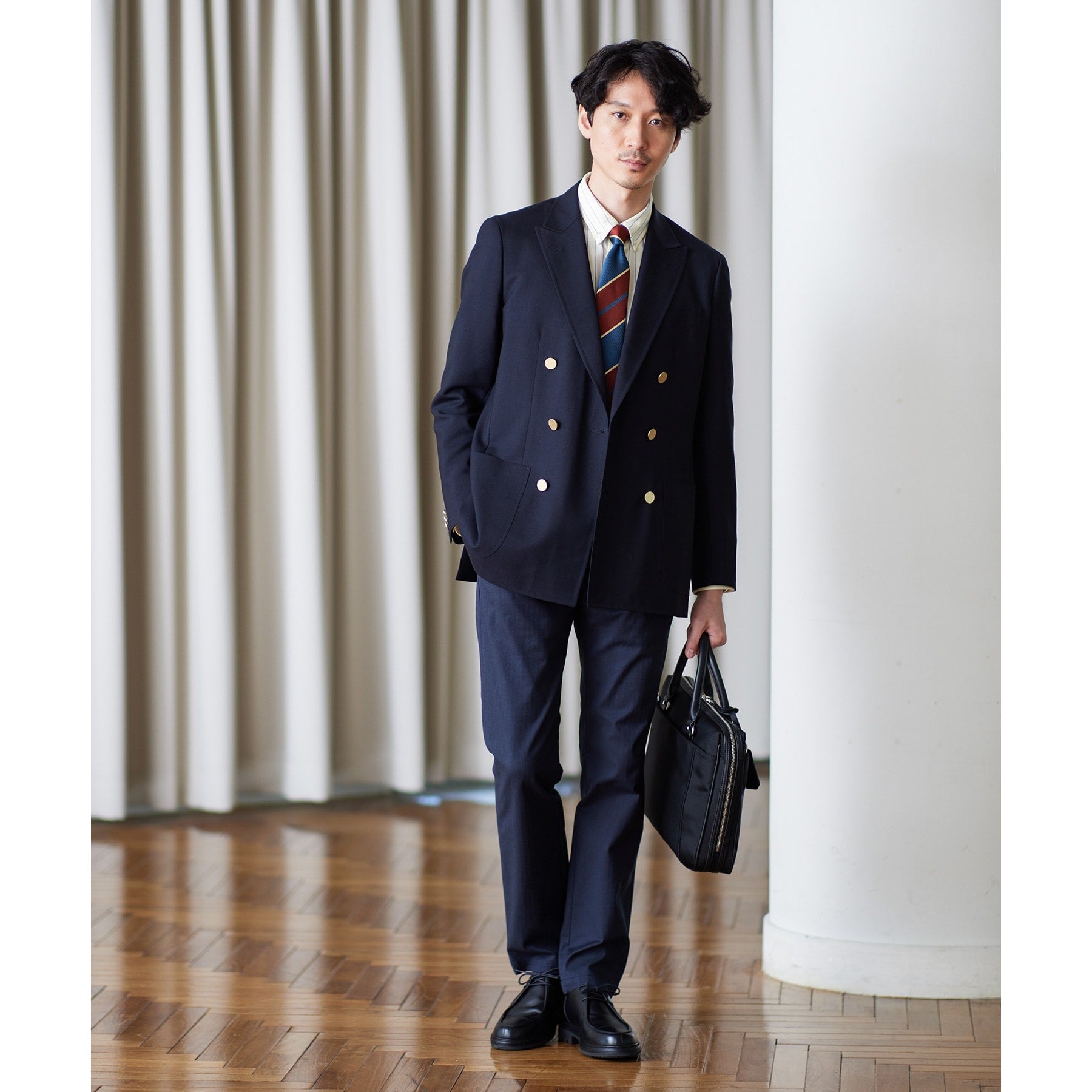 タケオキクチ TAKEO KIKUCHI 【全7サイズ×6色展開！】トップマルチヘリンボン パンツ (ネイビー) ネイビー(093)