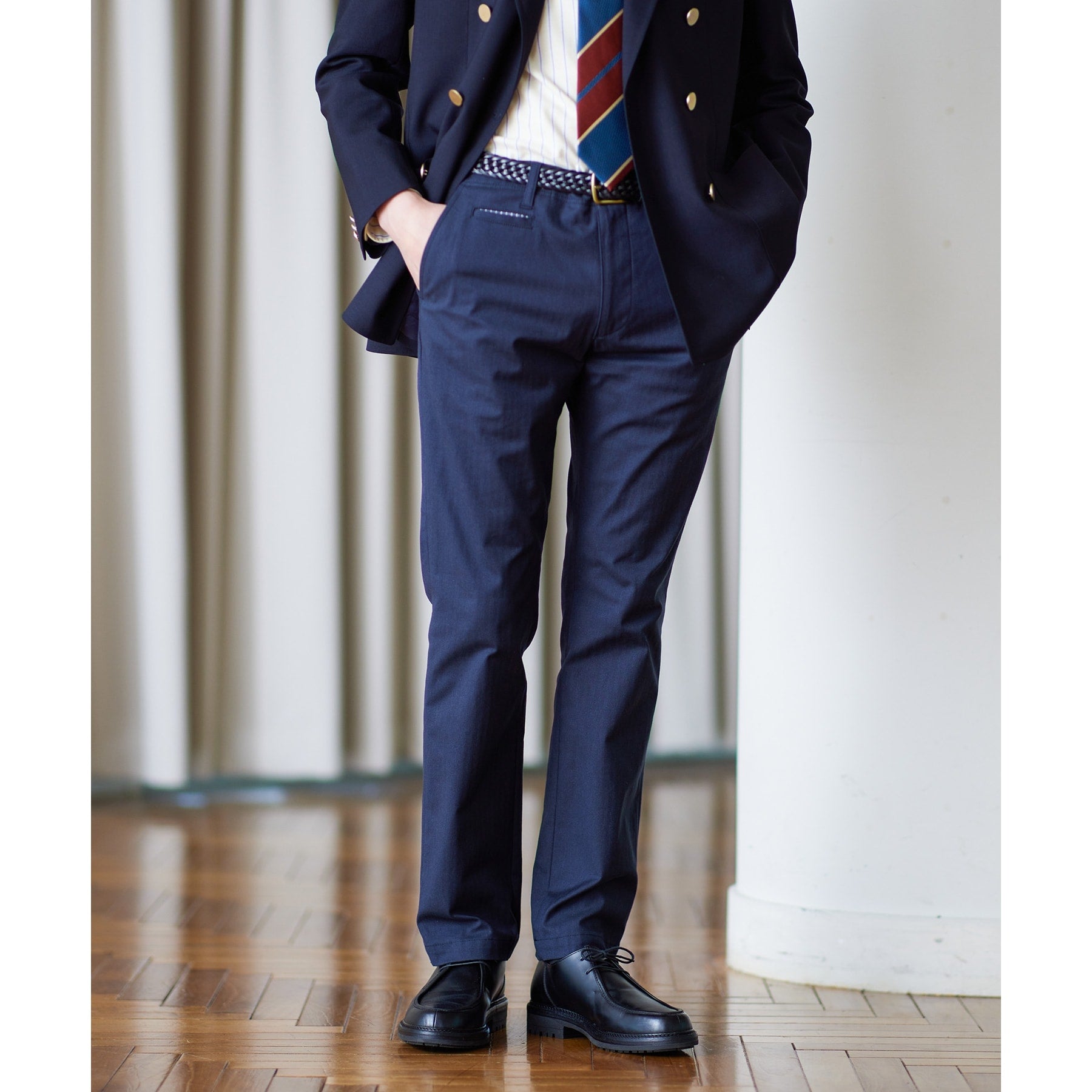 タケオキクチ TAKEO KIKUCHI 【全7サイズ×6色展開！】トップマルチヘリンボン パンツ (ネイビー) ネイビー(093)