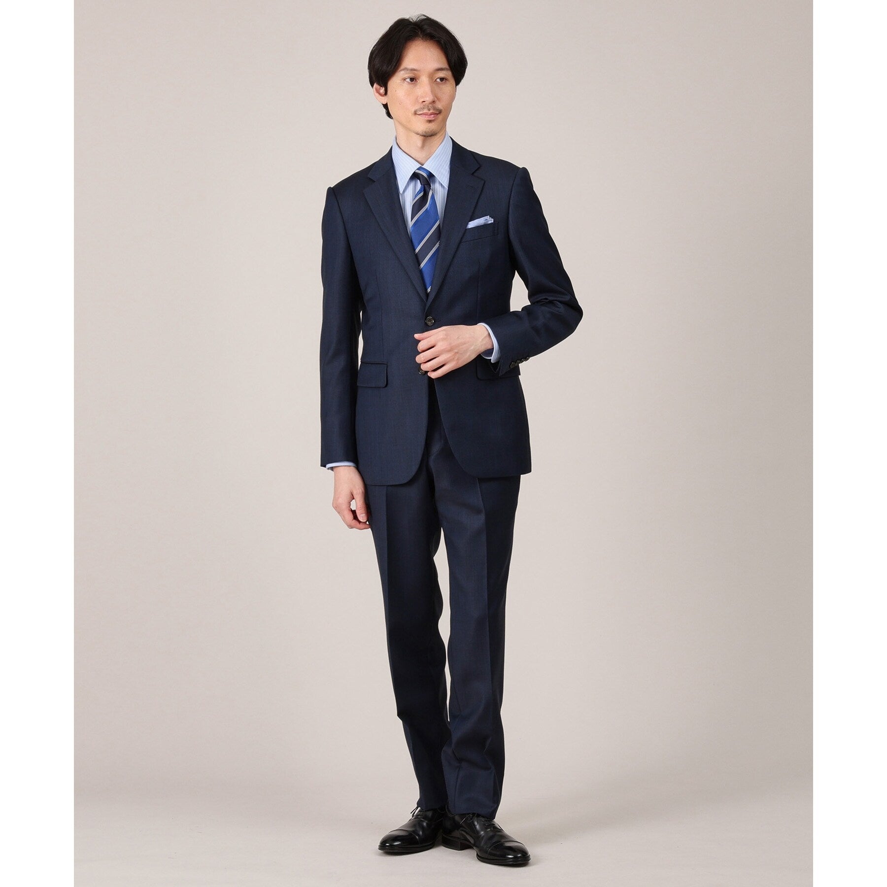 TAKEO KIKUCHI Dobby Stripe Business Shirt