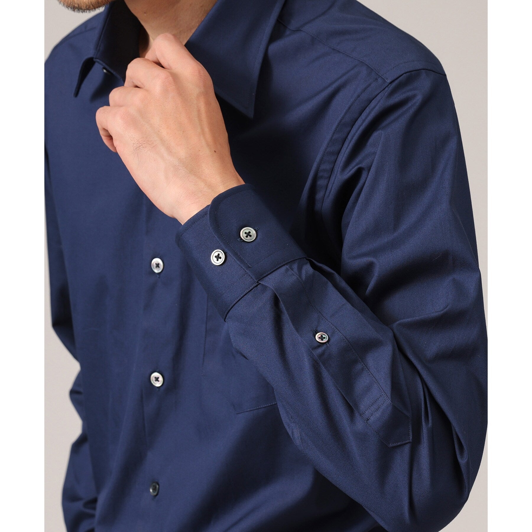 タケオキクチ TAKEO KIKUCHI 【Sサイズ～】100双 ブロード レギュラーカラー シャツ （ネイビー(093)） ネイビー(093)