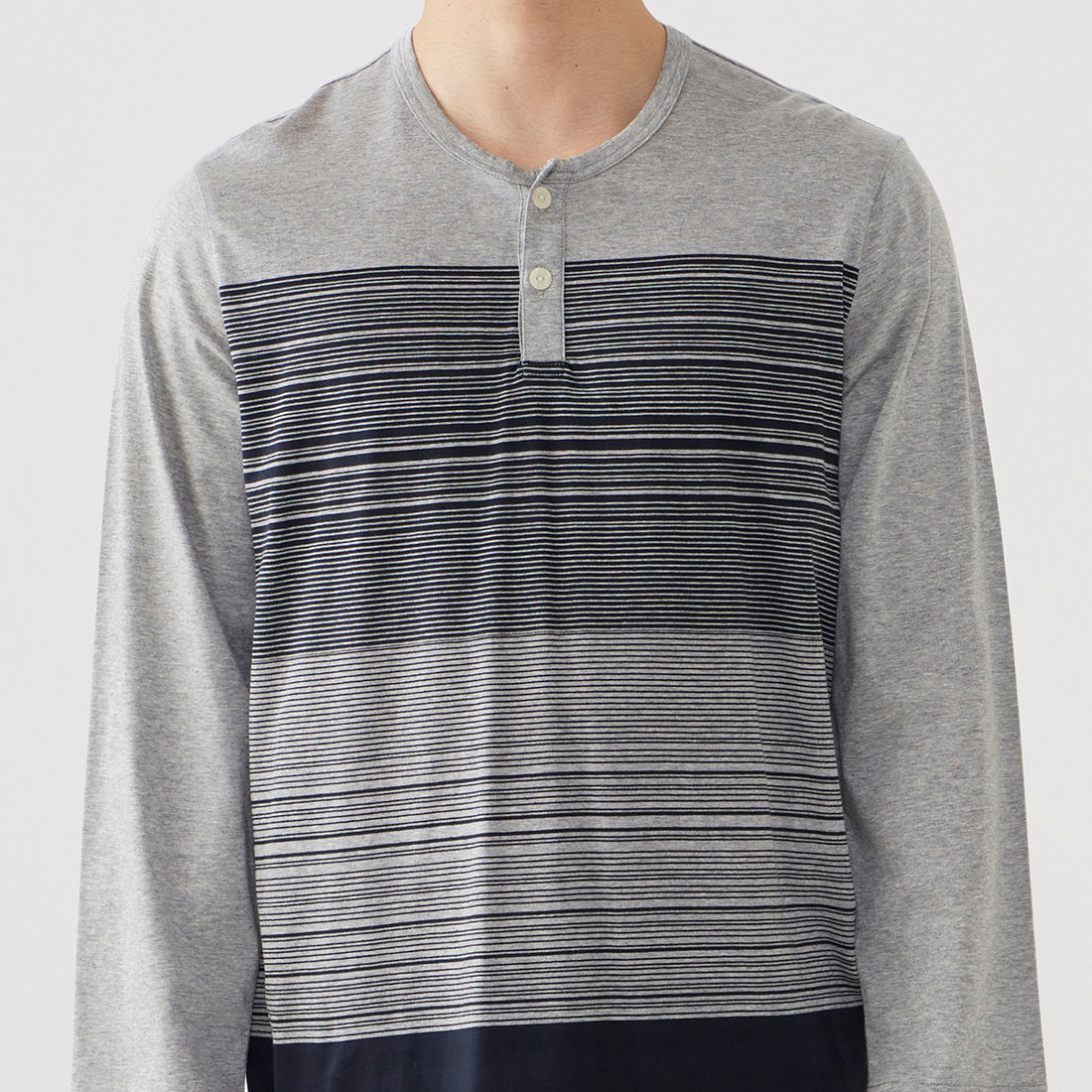 タケオキクチ TAKEO KIKUCHI 長袖ヘンリーネックパジャマ （モクグレー） モクグレー