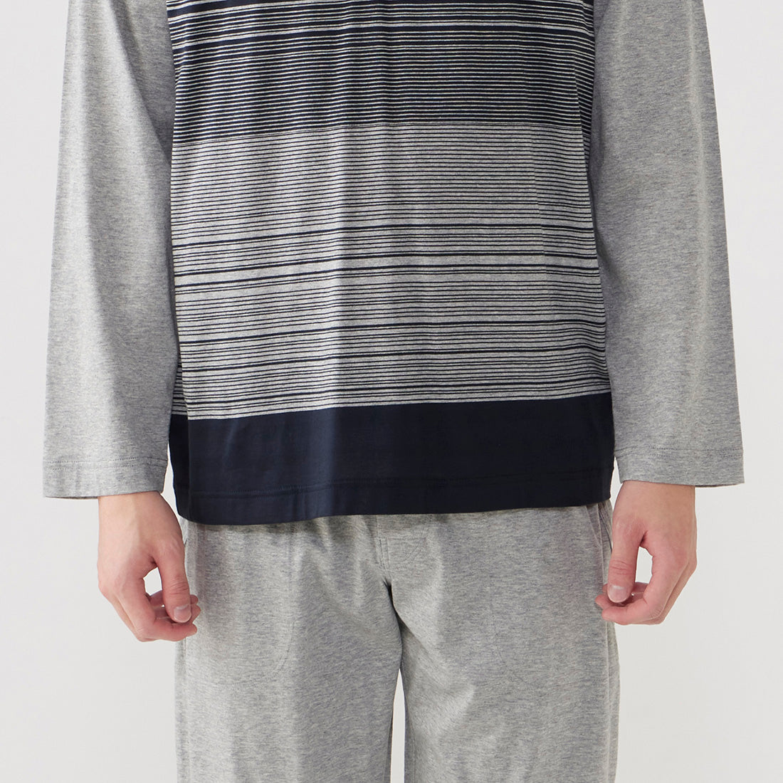 タケオキクチ TAKEO KIKUCHI 長袖ヘンリーネックパジャマ （モクグレー） モクグレー