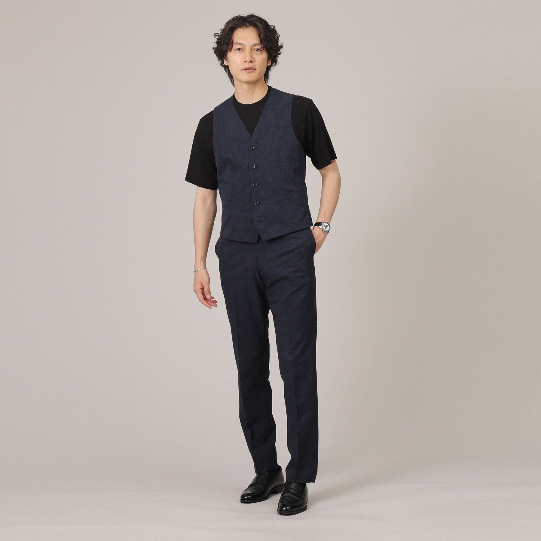 Takeo Kikuchi [抗菌和除臭劑]酷點Glen檢查背心