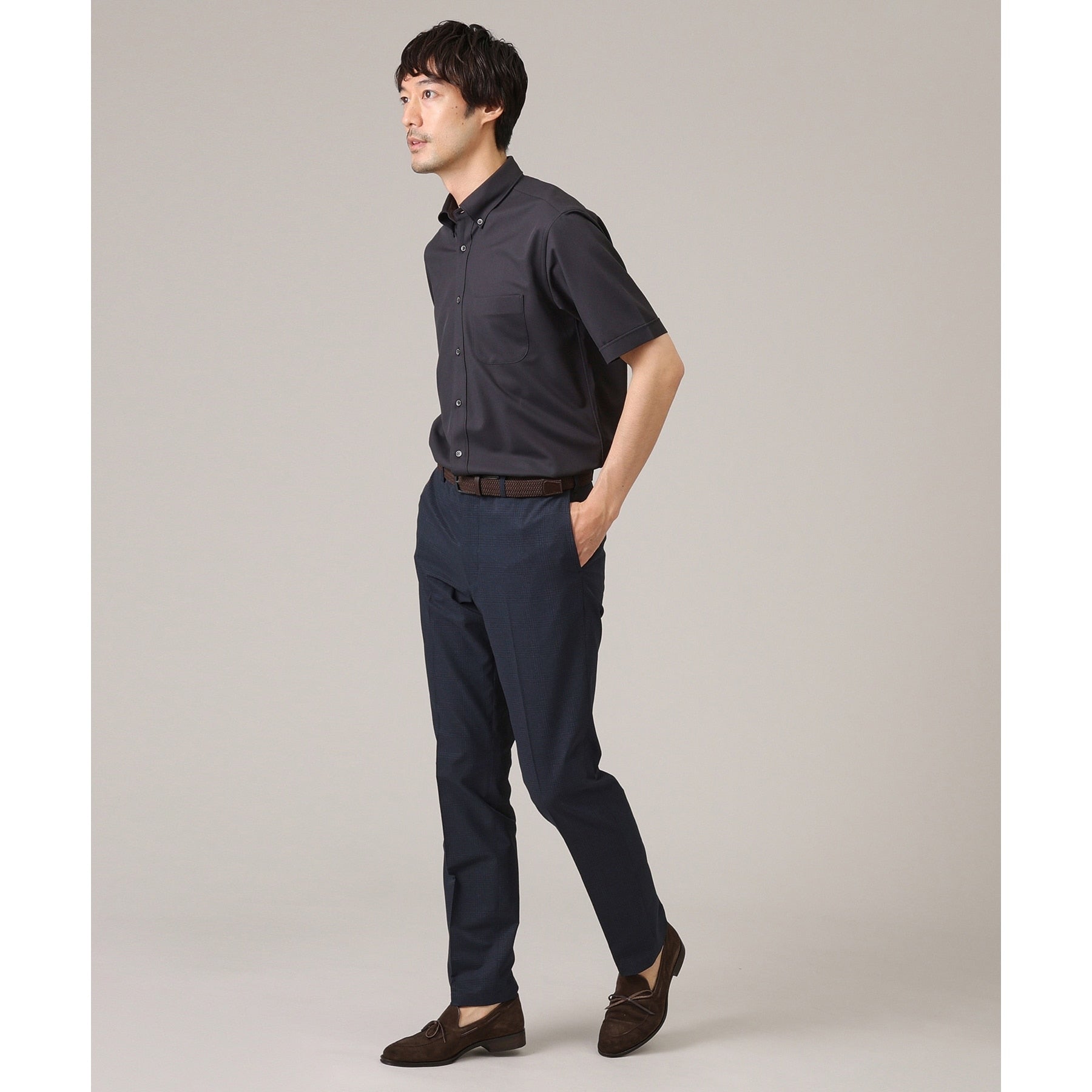 タケオキクチ TAKEO KIKUCHI 【抗菌防臭】 COOL DOTS グレンチェック パンツ