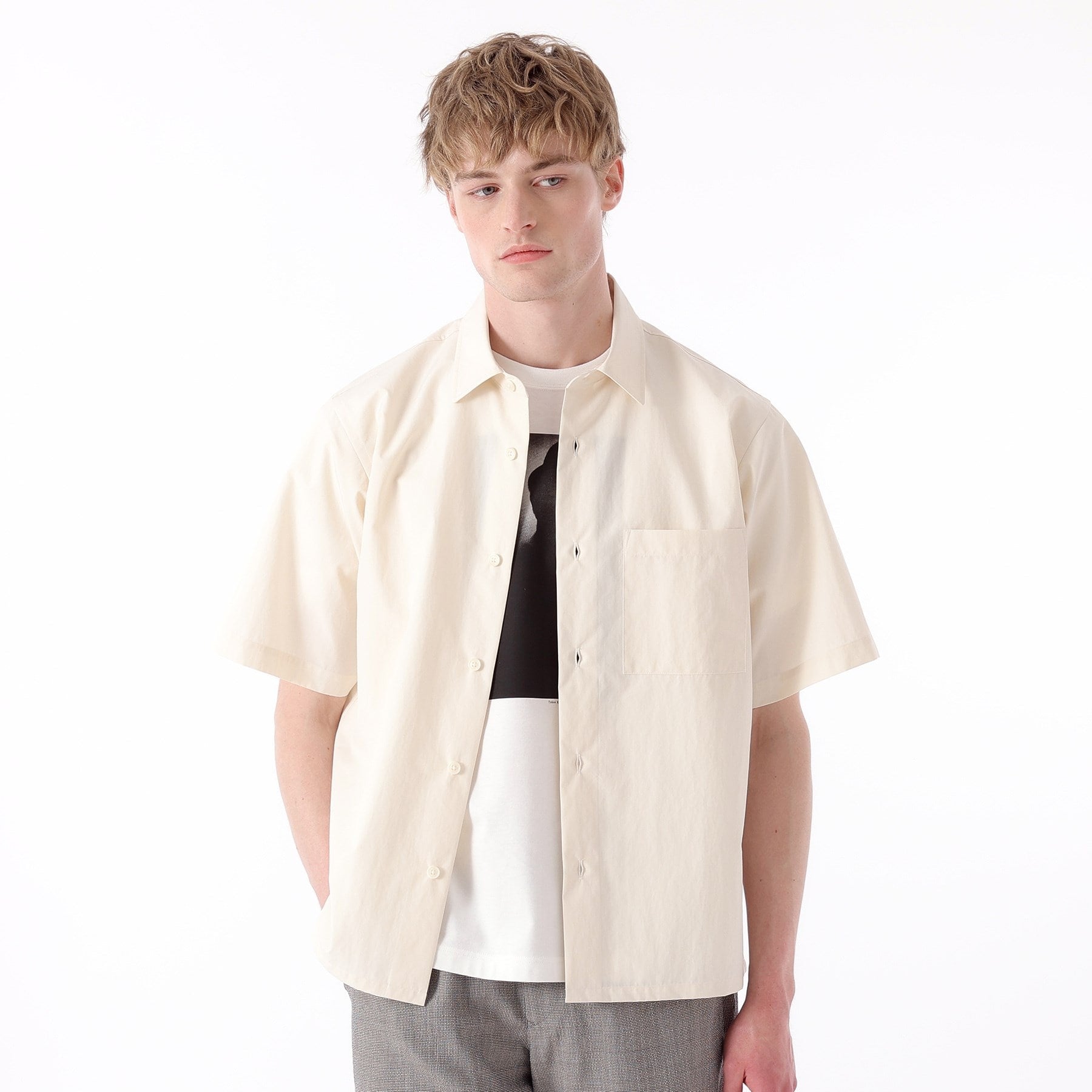 タケオキクチ TAKEO KIKUCHI 【THE FLAGSHIP】ウェザークロス シャツ （ライトベージュ(051)） ライトベージュ(051)