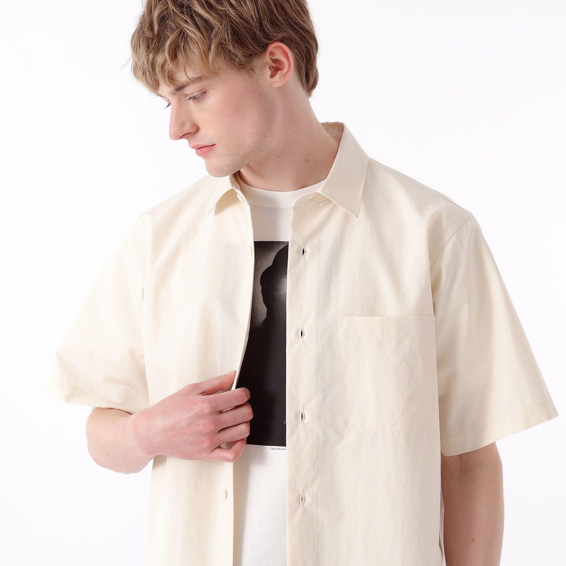 タケオキクチ TAKEO KIKUCHI 【THE FLAGSHIP】ウェザークロス シャツ （ライトベージュ(051)） ライトベージュ(051)