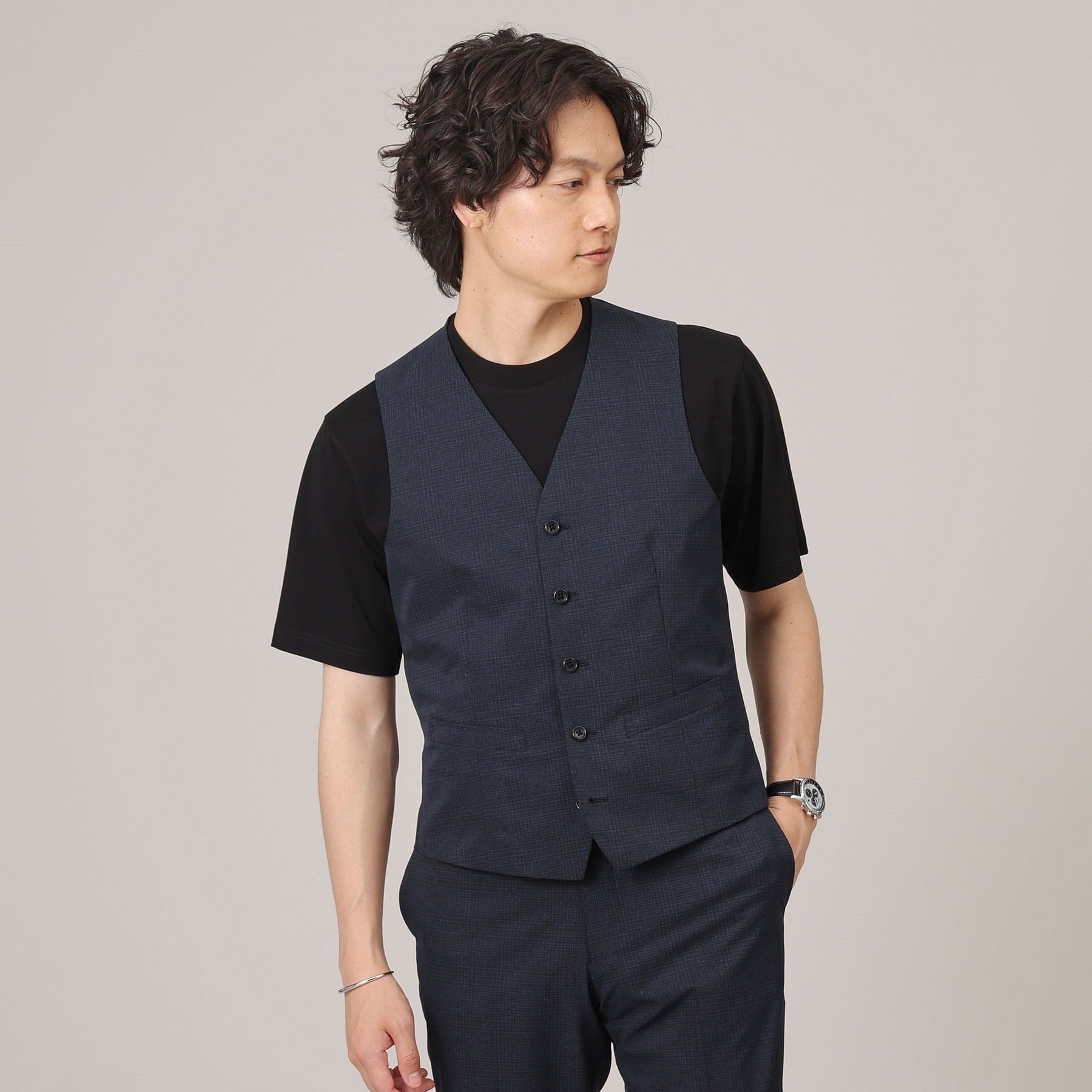 Takeo Kikuchi [抗菌和除臭劑]酷點Glen檢查背心