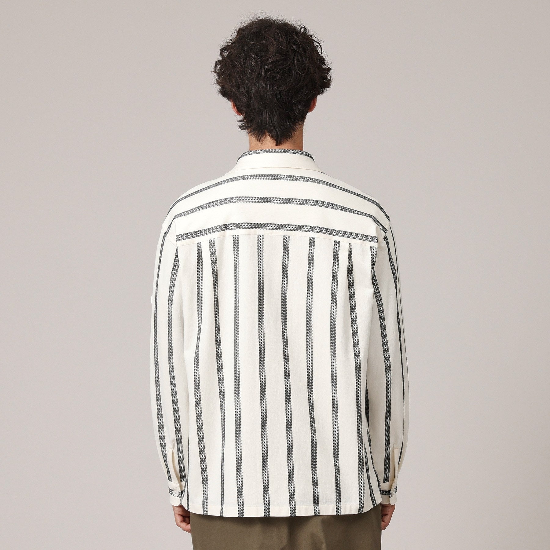 タケオキクチ TAKEO KIKUCHI カラミ ストライプ ジャージー シャツ （アイボリー(304)） アイボリー(304)