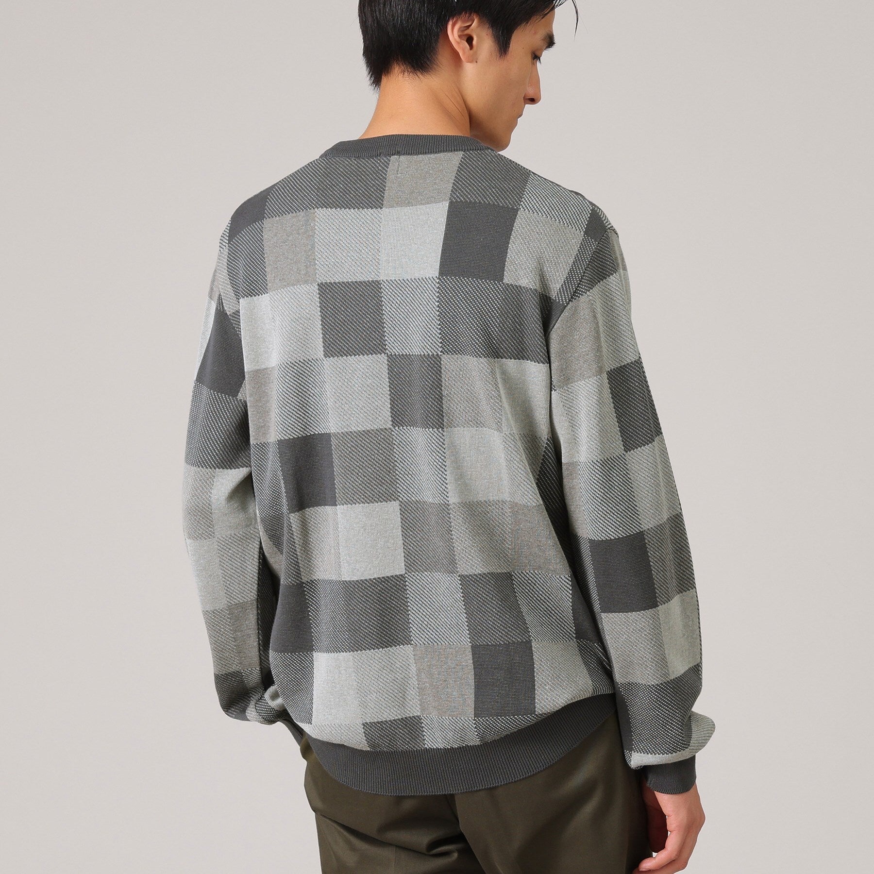 タケオキクチ TAKEO KIKUCHI チェック柄 プルオーバー ニット （ブラウン(243)） ブラウン(243)