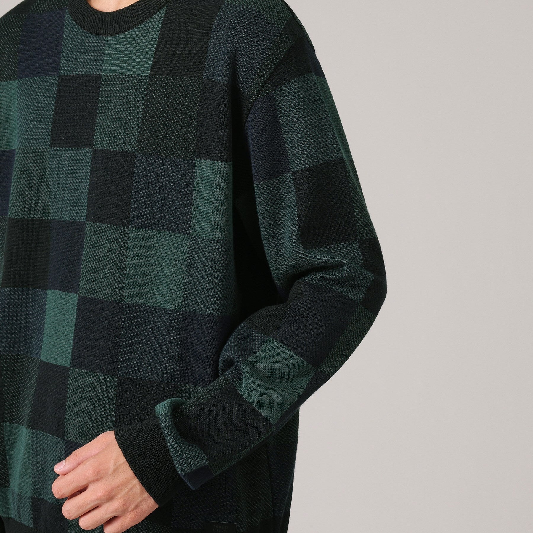 タケオキクチ TAKEO KIKUCHI チェック柄 プルオーバー ニット （ブラウン(243)） ブラウン(243)