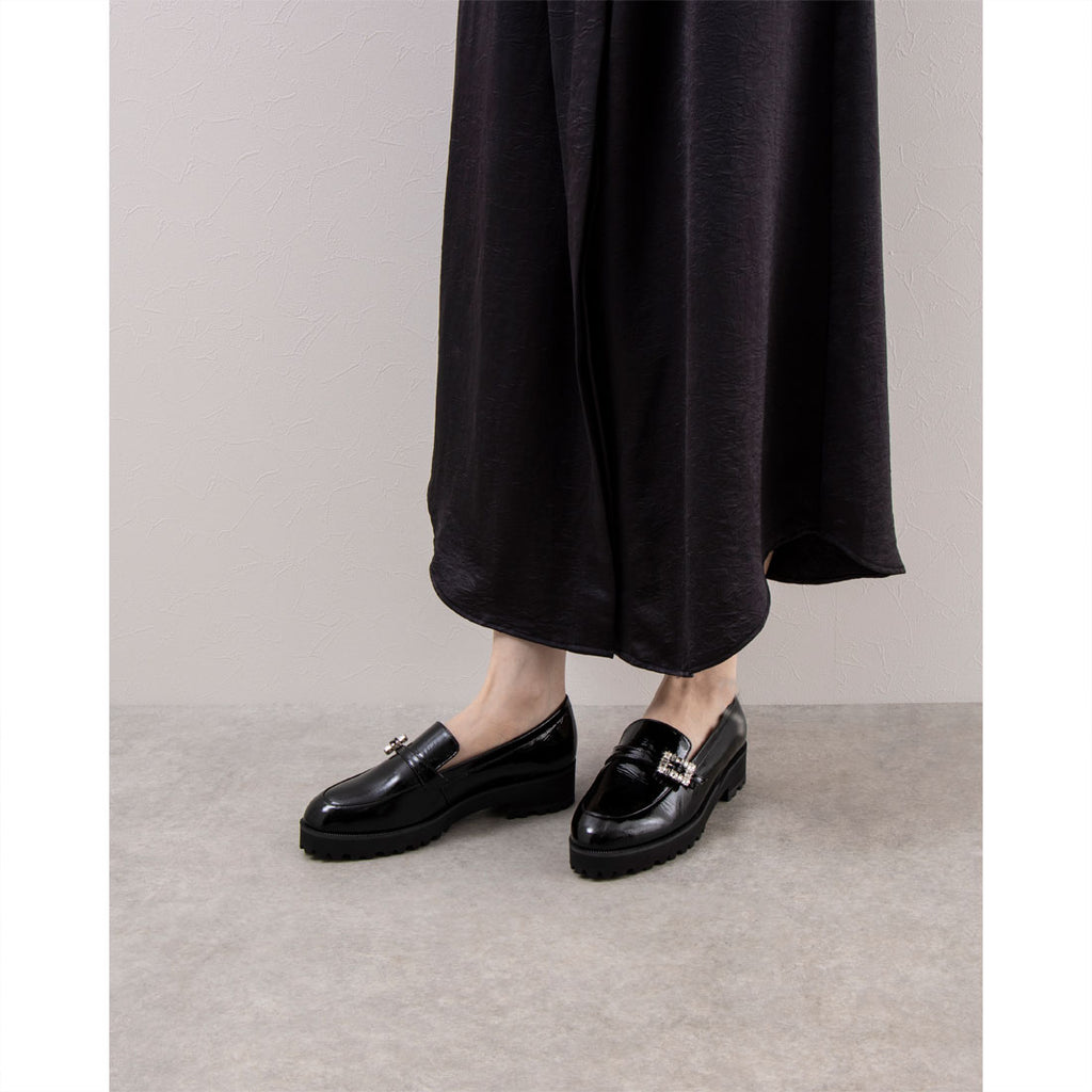靴 Diana TALANTON TALANTON by DIANA Thick-soled Loafers with Bijou