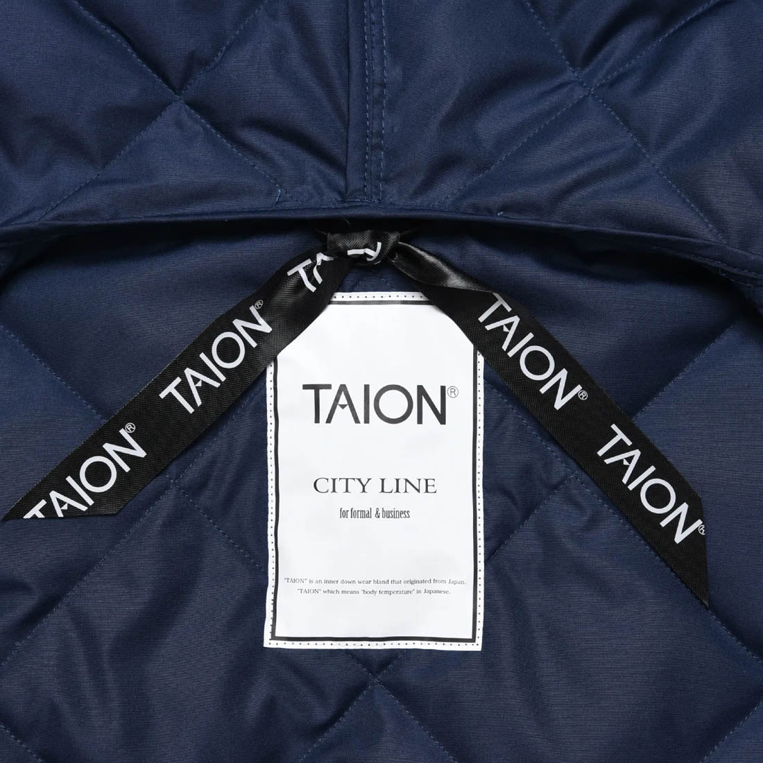 ＜TAION＞シティ パイピングフード ロングダウンコート