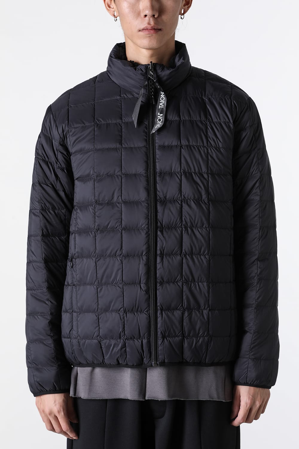 タイオン TAION UNISEX DOWN×BOA REVERSIBLE DOWN JKT （BLACK×BLACK） BLACK×BLACK