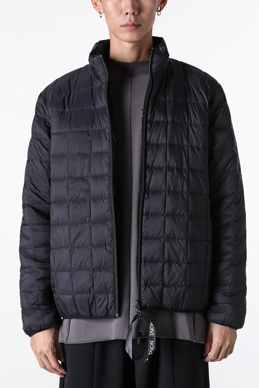 タイオン TAION UNISEX DOWN×BOA REVERSIBLE DOWN JKT （BLACK×BLACK） BLACK×BLACK