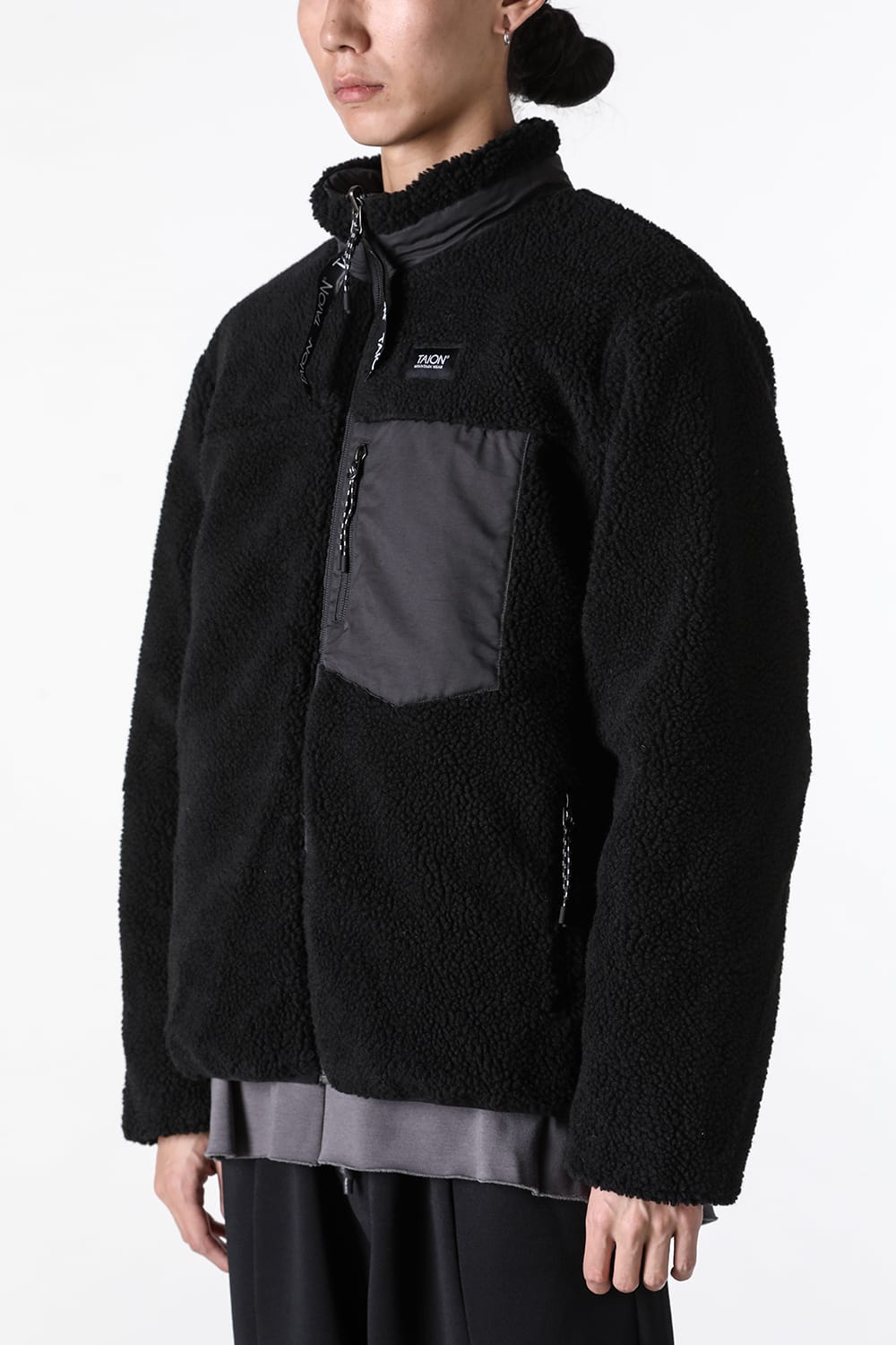タイオン TAION UNISEX DOWN×BOA REVERSIBLE DOWN JKT （BLACK×BLACK） BLACK×BLACK