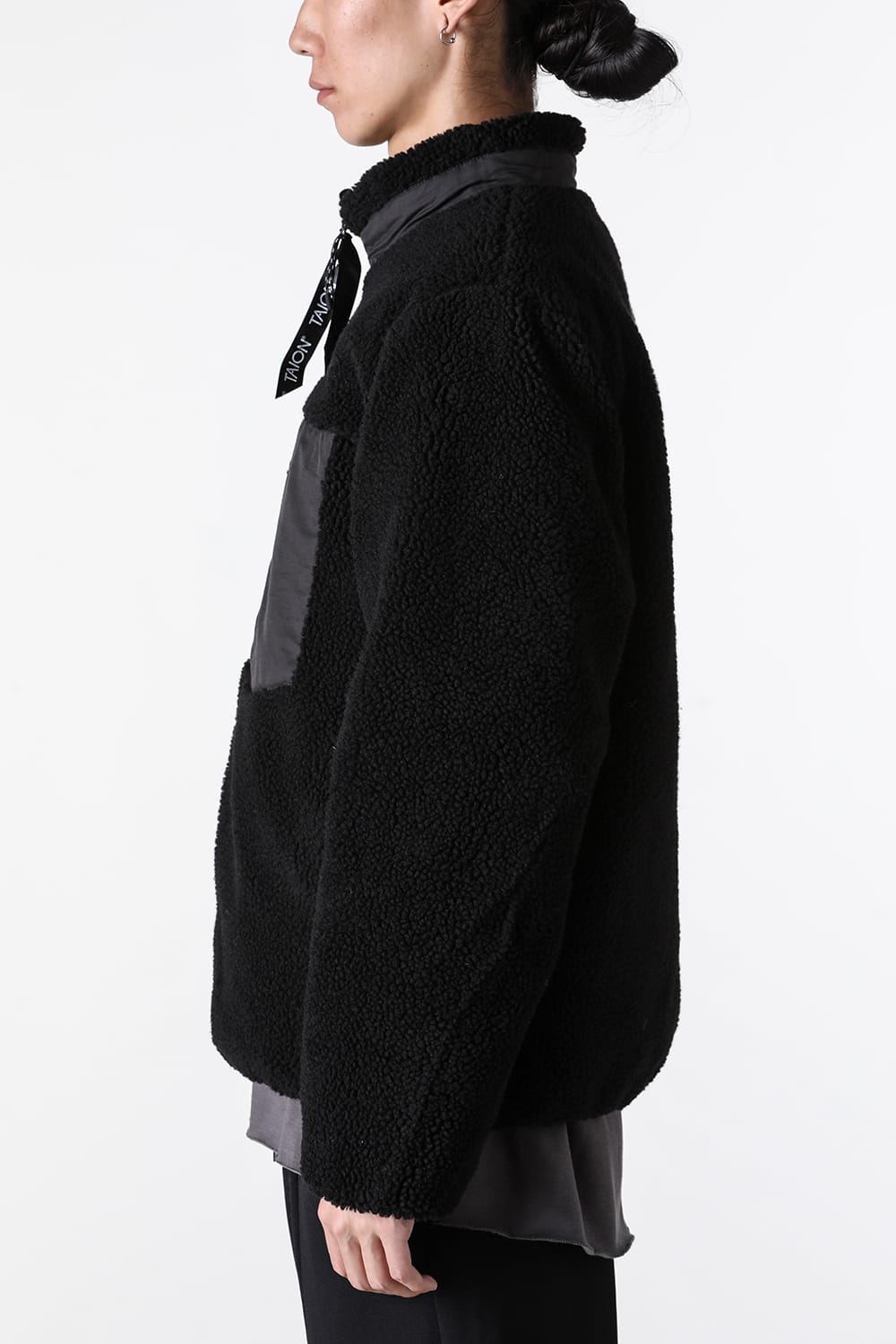 タイオン TAION UNISEX DOWN×BOA REVERSIBLE DOWN JKT （BLACK×BLACK） BLACK×BLACK