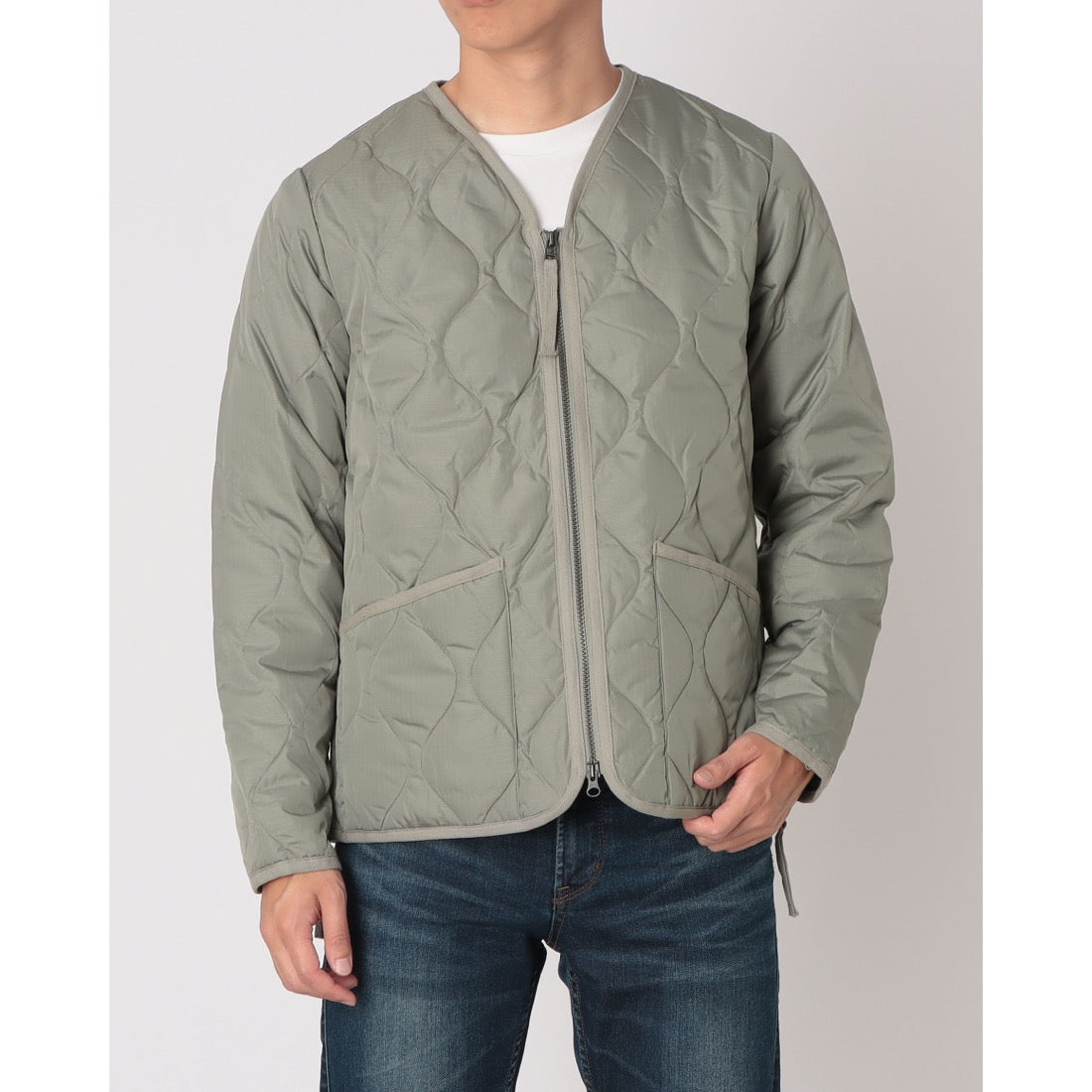 タイオン TAION MILITARY W-ZIP V NECK DOWN JKT TAION-101ZML-1 （ダークグリーン） ダークグリーン