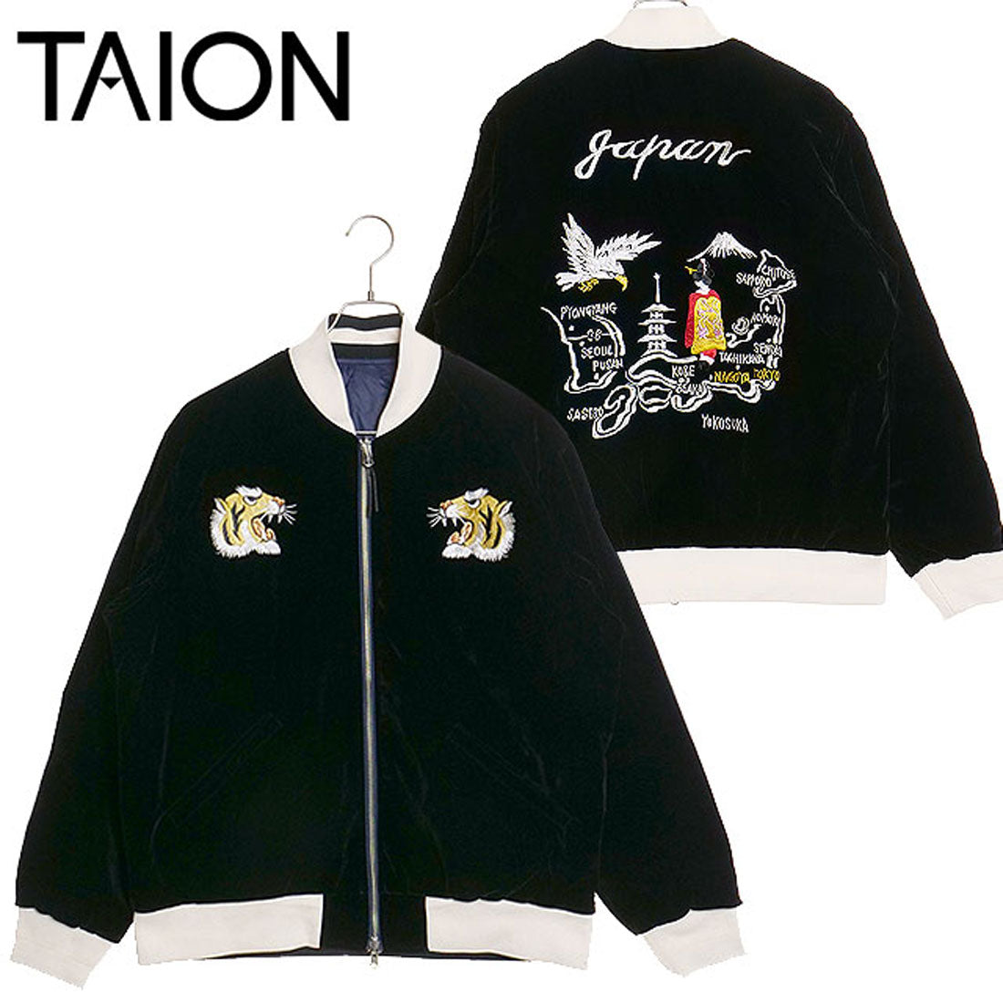 タイオン TAION U REVERSIBLE “SKAJAN” DOWN JACKET BK/NVY [TAION-JK04JS FW24] （BK/NVY） BK/NVY