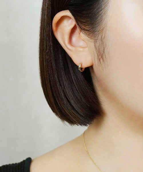 テイクアップ TAKE-UP K18/K10 ピラミッドカットフープピアス