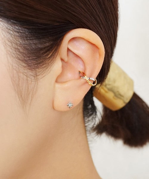 テイクアップ TAKE-UP 【Solo Pierce】[ セカンドピアス] Ptアイスブルーダイヤモンド フラワーハーフピアス