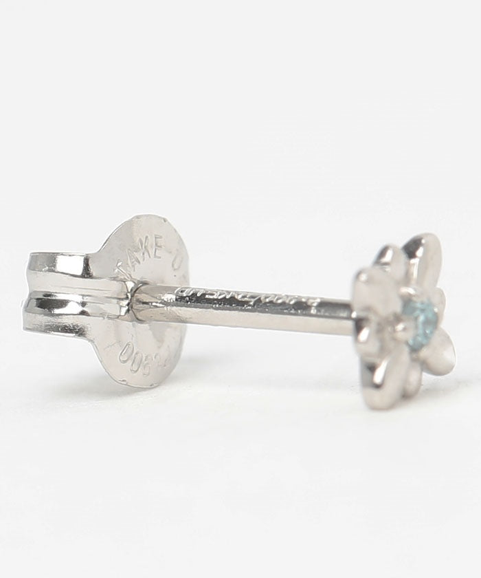 テイクアップ TAKE-UP 【Solo Pierce】[ セカンドピアス] Ptアイスブルーダイヤモンド フラワーハーフピアス