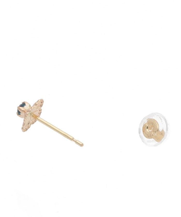 Take-Up K18・K10 London Blue Topaz Millefleur One-Point Earrings