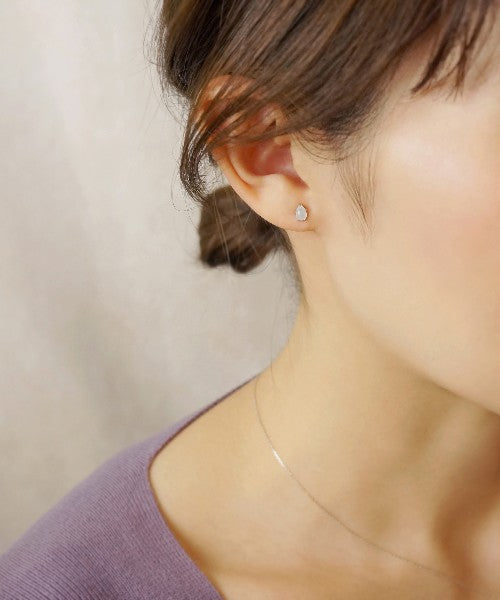 テイクアップ TAKE-UP [セカンドピアス] K18 ミルキーアクアマリン