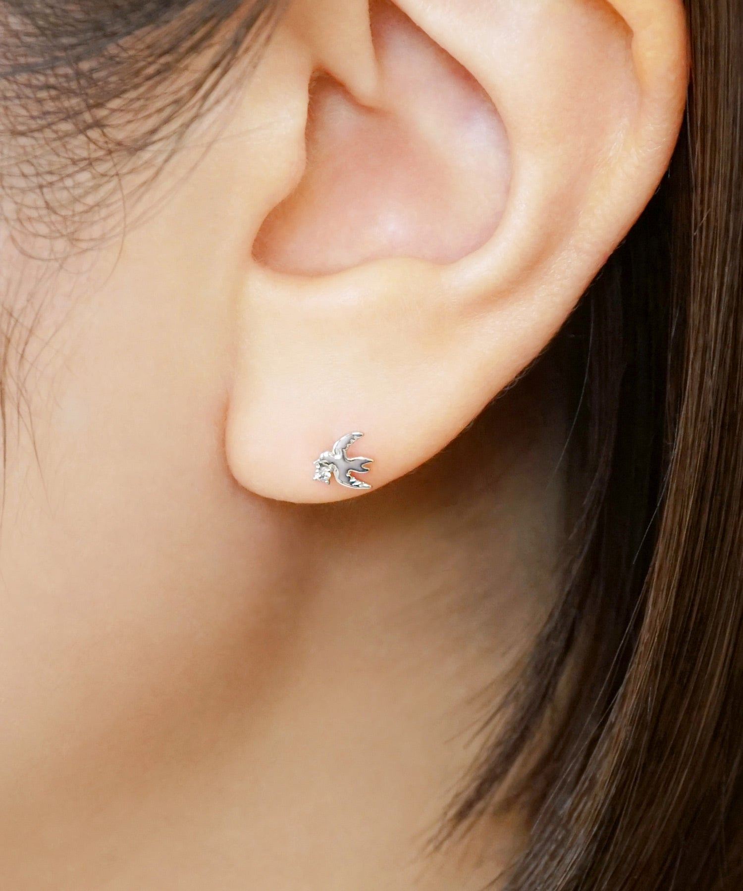 テイクアップ TAKE-UP 【 Solo Pierce】[ セカンドピアス] Ptダイヤモンド ツバメハーフピアス