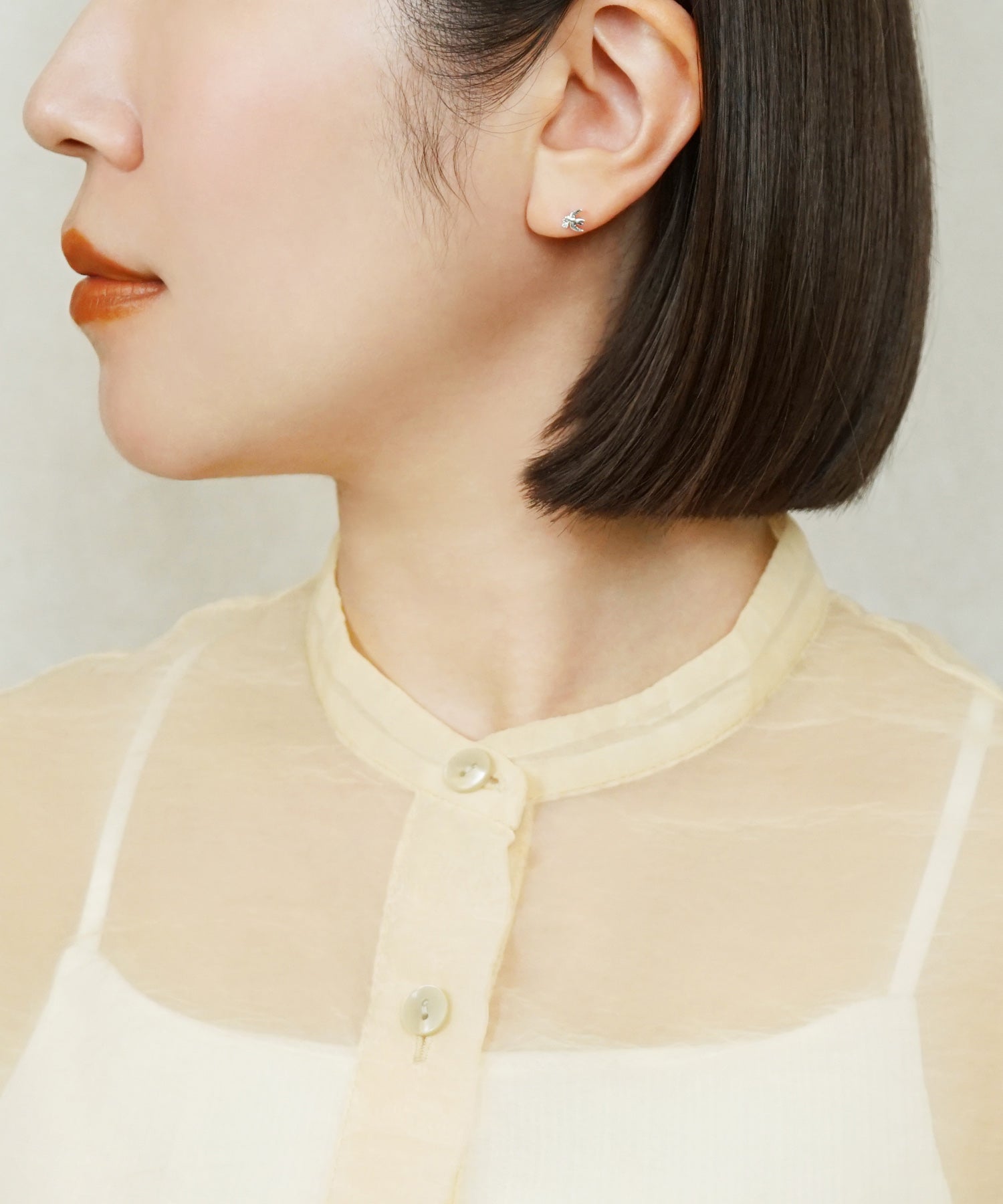 テイクアップ TAKE-UP 【 Solo Pierce】[ セカンドピアス] Ptダイヤモンド ツバメハーフピアス