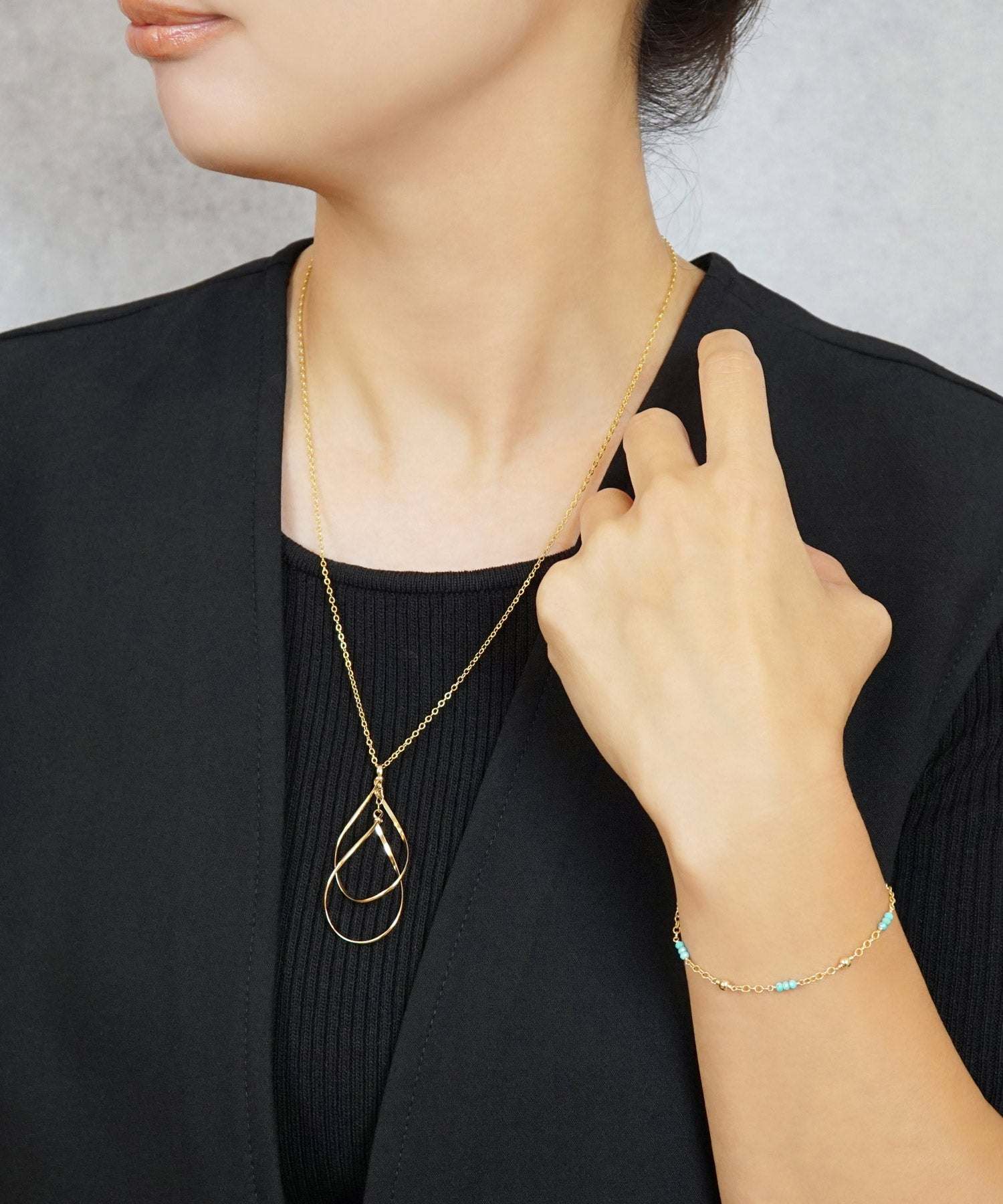 テイクアップ TAKE-UP 【WEB・一部店舗限定商品】GF 2連ドロップ ネックレス